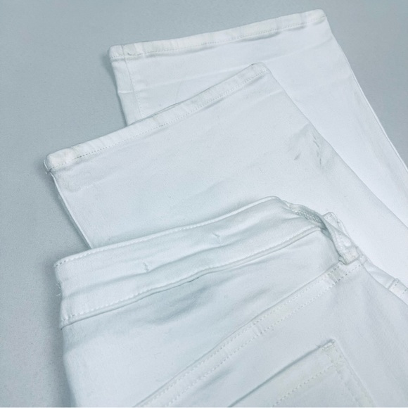 NWT NYDJ High Rise Roll Cuff Straight Leg White Denim Jeans - Picture 11 of 15